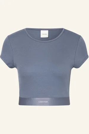 Calvin Klein Pohodlné Domácí Tričko Cotton Strtech Rib šedá
