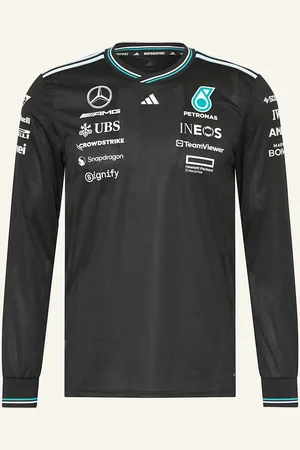 adidas Tričko S Dlouhým Rukávem Mercedes - Amg Petronas Formula One Team Driver černá bílá