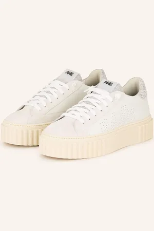 P448 Sneakersy režná béžová stříbrná
