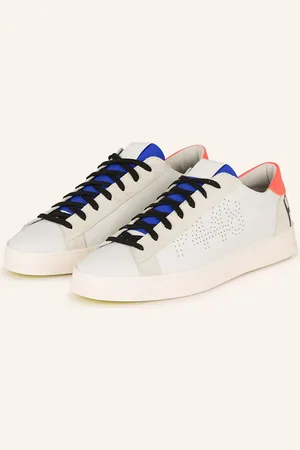 P448 Sneakersy jackc103 světle šedá neonově modrá neonově červená