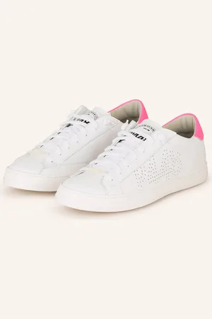 P448 Sneakersy Corjohn bílá neonově růžová