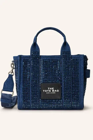 Marc Jacobs Kabelka The Small Tote Bag Crystal S Ozdobnými Kamínky tmavě modrá