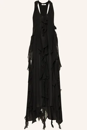Dorothee Schumacher Šaty Sheer Twist I S Volánky černá