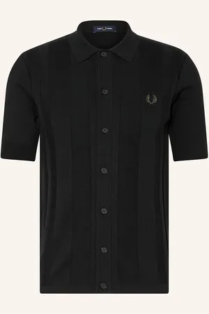 Fred Perry Úpletová Košile Regular Fit černá