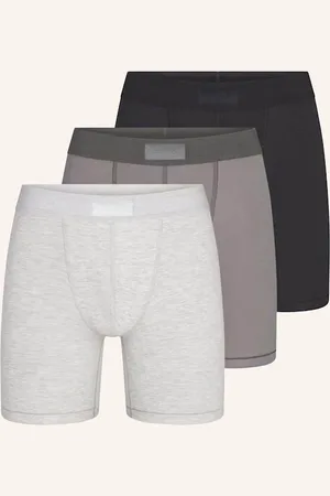 SKIMS Boxerky Cotton, 3 Kusy V Balení černá šedá světle šedá