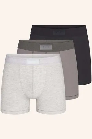 SKIMS Boxerky Cotton, 3 Kusy V Balení černá šedá světle šedá