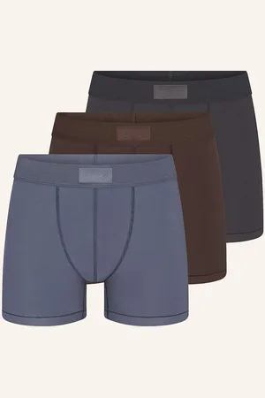 SKIMS Boxerky Cotton, 3 Kusy V Balení černá tmavě hnědá modrá
