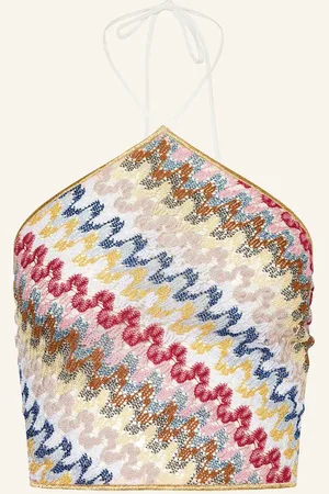 Missoni Pletený Top S Třpytivou Přízí žlutá červená bílá