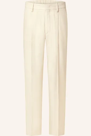 NN.07 Kalhoty Kay 1808 Relaxed Fit Se Lnem béžová
