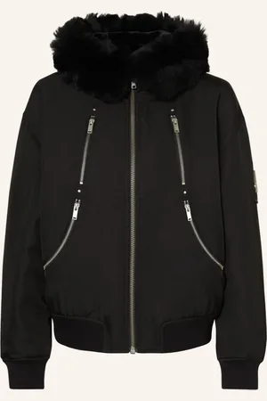 Moose Knuckles Blouson Decatur S Umělou Kožešinou černá
