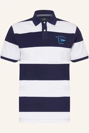 Hackett Polokošile Z Piké Classic Fit bílá tmavě modrá
