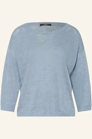 Max Mara Lněný Svetr Selz S 3 4 Rukávem černošedá