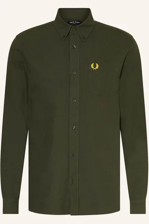 Fred Perry Košile Regular Fit tmavě zelená
