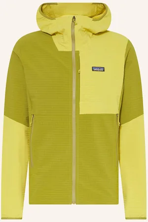 Patagonia Funkční Bunda r1® Techface zelená žlutá