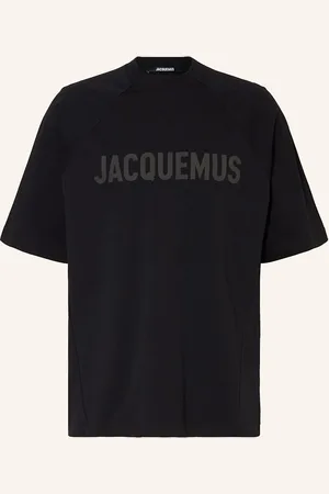 Jacquemus Tričko Le Tshirt Typo černá šedá