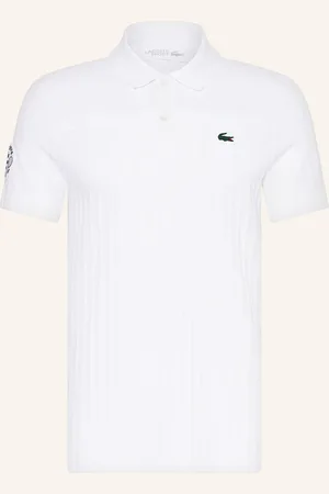 Lacoste Funkční Polokošile Heritage bílá