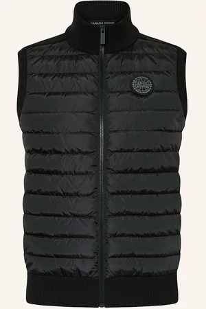 Canada Goose Péřová Bunda Hybridge Ze Směsi Materiálů S Merino Vlnou černá