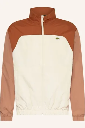 Lacoste Tréninková Bunda krémová hnědá koňaková