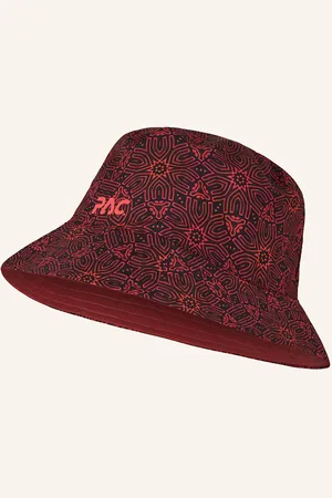 PAC Klobouk Bucket Hat Ledras V Oboustranném Provedení tmavě červená černá