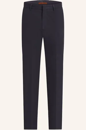 Ermenegildo Zegna Chino Kalhoty Slim Fit tmavě modrá