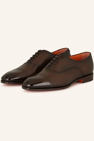 santoni Šněrovací Boty Archie tmavě hnědá