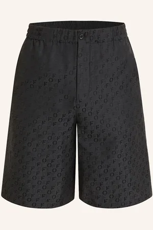 OFF-WHITE Šortky S Hedvábím černá