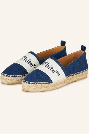 OFF-WHITE Espadrilky Bookish tmavě modrá bílá