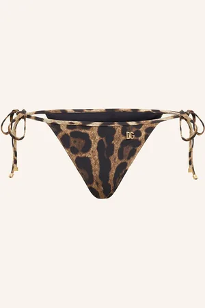 Dolce & Gabbana Trojúhelníkové Bikinové Kalhotky Leo New černá hnědá světle hnědá