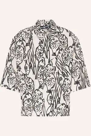 Jacquemus Košile S Krátkým Rukávem La Chemise Aloe Comfort Fit černá bílá
