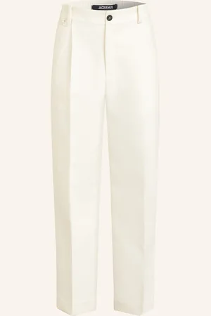 Jacquemus Kalhoty Le Pantalon Croisière Regular Fit bílá
