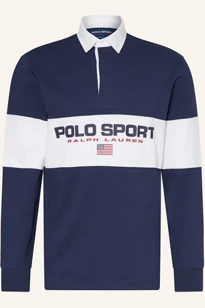 Ralph Lauren Rugbyové Tričko bílá tmavě modrá