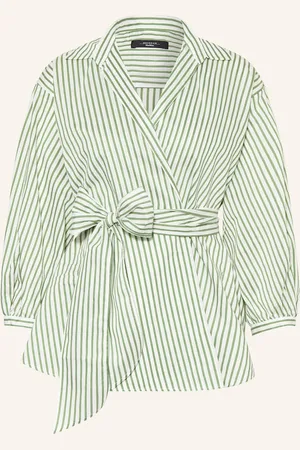 Max Mara Halenka Ceci V Zavinovacím Vzhledu S 3 4 Rukávem světle zelená bílá