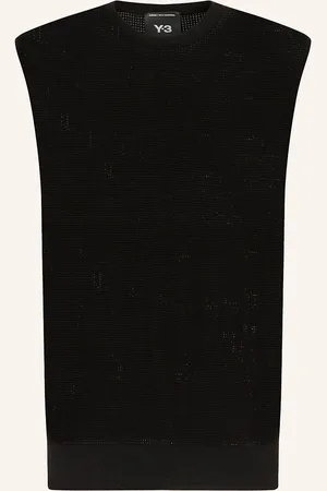 Y-3 Pletená Vesta Gfx Knit bílá černá