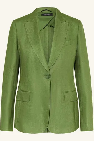 Max Mara Lněný Blejzr Nalut zelená