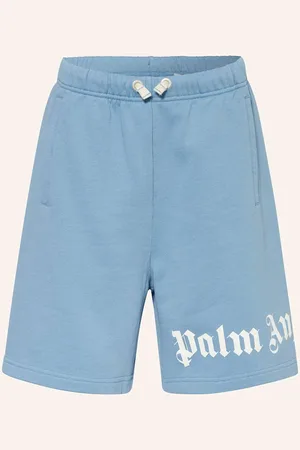 Palm Angels Šortky Z Mikinové Látky tmavě modrá