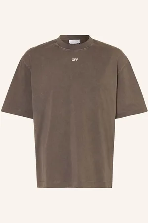 OFF-WHITE Tričko Martyrdom tmavě hnědá tmavě zelená