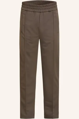 Palm Angels Kalhoty V Joggingovém Stylu Slim Fit tmavě hnědá