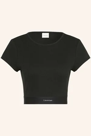 Calvin Klein Pohodlné Domácí Tričko Cotton Strtech Rib černá