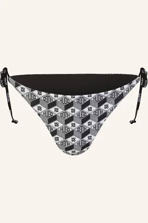 HUGO BOSS Trojúhelníkové Bikinové Kalhotky Pure černá bílá