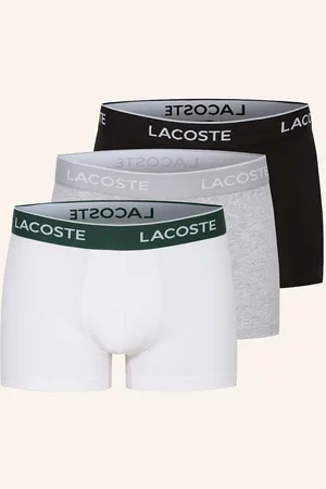 Lacoste Boxerky, 3 Kusy V Balení bílá světle šedá černá