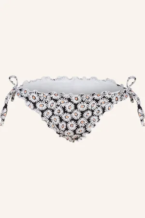 HUGO BOSS Trojúhelníkové Bikinové Kalhotky Ruffle černá tmavě oranžová bílá