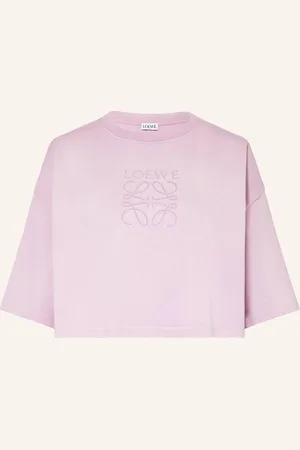 Loewe Cropped Tričko světle fialová
