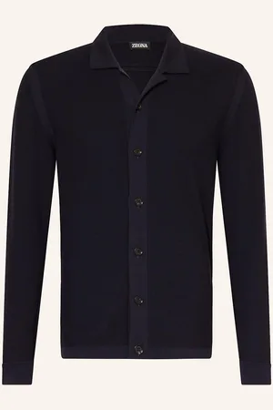 Ermenegildo Zegna Pletený Kardigan tmavě modrá