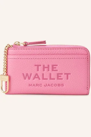 Marc Jacobs Peněženka The Leather Top Zip Multi Wallet růžová