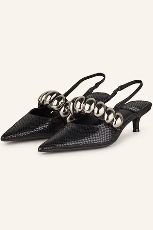 Jeffrey Campbell Slingpumps S Otevřenou Patou Persona S Nýty černá