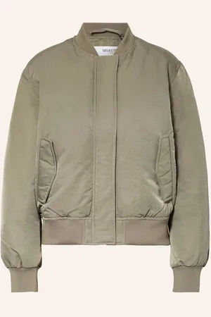 SELECTED Péřový Blouson světle zelená