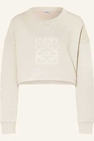 Loewe Cropped Mikina krémová