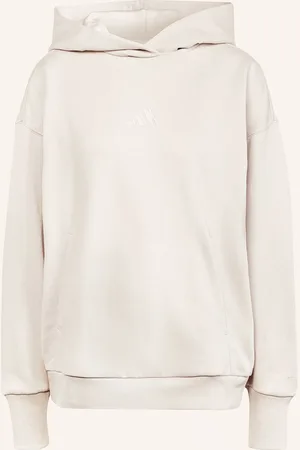 adidas Mikina S Kapucí All Szn Fleece Loose Hoodie světle šedá