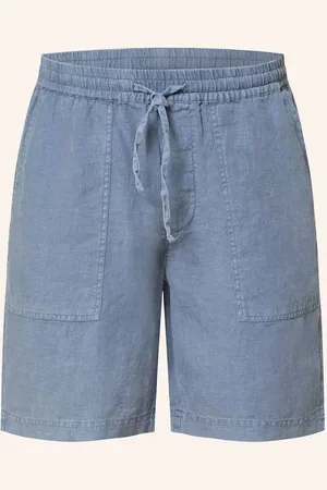 ECOALF Lněné Šortky Musy Regular Fit černošedá