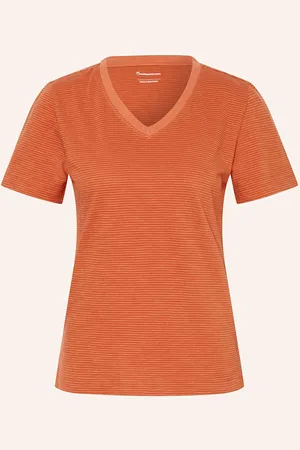 Knowledge Cotton Apparal Tričko oranžová tmavě oranžová
